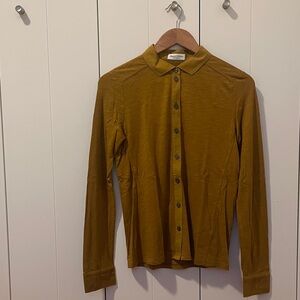 Banana Republic Men's Mustard Button-Down Shirt